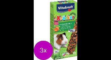 Vitakraft Cavia Kracker - Knaagdiersnack - 3 x Groente
