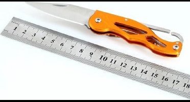 16CM outdoor survival mes - goud / zilver