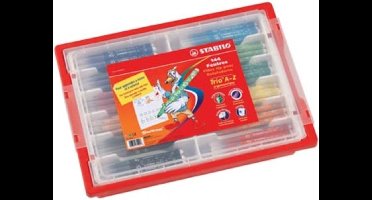 Viltstift stabilo trio a-z 378 144st assorti