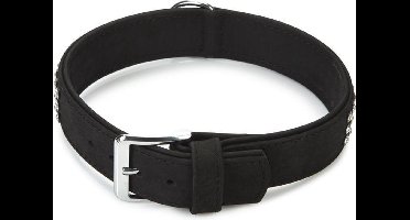 Beeztees Buffalo - Halsband Hond - Leer - Zwart - 60 cm