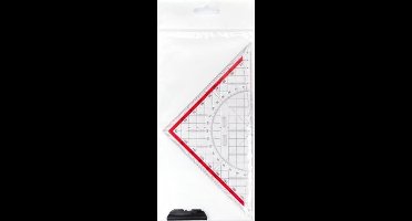 Geodriehoek 22cm met handgreep