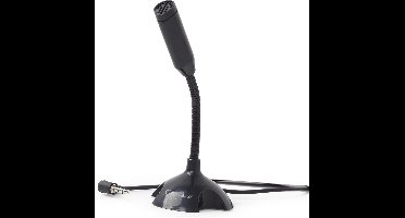 Gembird desk microfoon met korte flexibele nek - 1x 3,5mm Jack / zwart - 1,1 meter