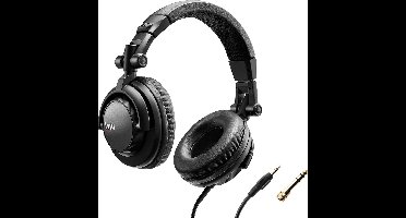 Hercules HDP DJ45 - Bedrade DJ Koptelefoon - 20-20.000 Hz - 95 dB @ 1 Vrms - 3,5mm / 6,35mm - Zwart