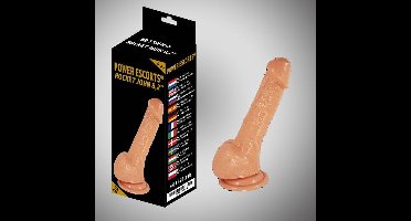Power escorts - BR159 - Rocket John 8.2 inch / 21 cm - Natuurlijke dildo met zuignap en balzak - flesh - flexibele realistic dildo