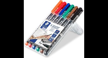STAEDTLER Lumocolor permanent universele pen M 317 - Box 6 kleuren