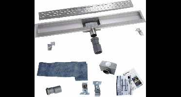 Douchegoot RVS FLENS - 90 CM - Met Uitneembaar Sifon & Uitneembaar Haarfilter