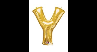 AMSCAN - Goudkleurige grote aluminium letter ballon - Goud