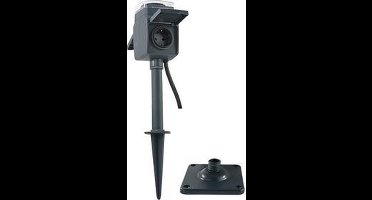 REV - Tuingrondspies met 2 stekkers en Timer Mechanisch - 1.5 meter