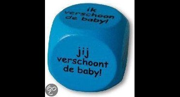 Paper dreams Dobbelsteen - Wie verschoont de baby - Houten dobbelsteen