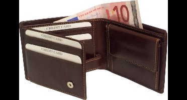 Castillo Leren Billfold 6 pasjes bruin - Heren Portemonnee - BF9597