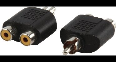 Valueline RCA mannelijk - 2RCA vrouwelijk adapter