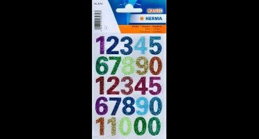 Sticker 1 t/m 10 glitter