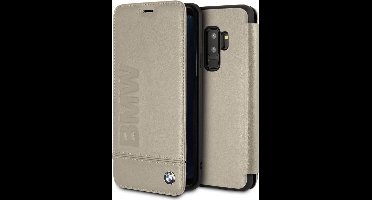 BMW Signature Leather Book Case - Geschikt voor Samsung Galaxy S9+ (Plus-editie) - Taupe