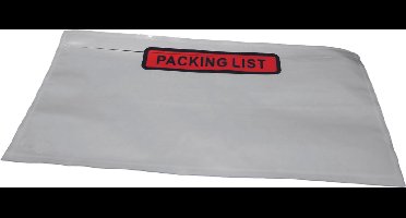 1000 stuks - Paklijstenveloppen DL - 228 x 120mm – packinglist - transparant