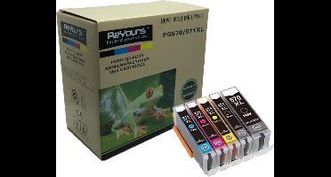 ReYours® Canon PGI 570XL CLI571 XL Compatible Inkcartridge Canon PGI-570XL en CLI-571XL - 5PACK