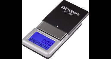 VOLTCRAFT PS-200 VC-8912595 Zakweegschaal Weegbereik (max.) 200 g Resolutie 0.01 g werkt op batterijen Zwart, Zilver