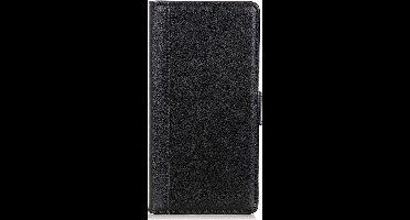 Shop4 - Geschikt voor Nokia 1 Plus Hoesje - Wallet Case Grain Zwart