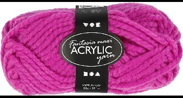 Creotime Acrylgaren Donkerroze 35 M. 50 Gram