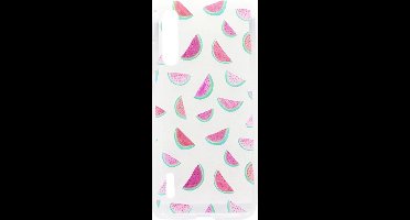 Shop4 - Xiaomi Mi A3 Hoesje - Zachte Back Case Watermeloenen Transparant