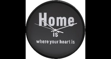 Hama Wandklok zwart HG-260 met stil uurwerk Rome