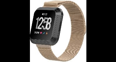 Bandje geschikt voor Fitbit Versa 2 - Goud Milanese Band
