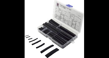 TRU COMPONENTS TC-6793940 Krimpkous assortiment Zwart Krimpverhouding:3:1 100 stuk(s)