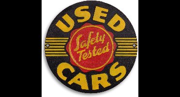 Maddeco - Gietijzeren - wandbord - used - cars - rond - gietijzer