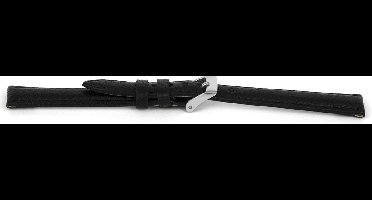 Horlogeband Universeel C146 Leder Zwart 12mm