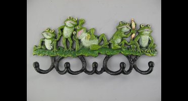 Gietijzeren - kapstok - kikkers - 5 - wandhaken - gietijzer