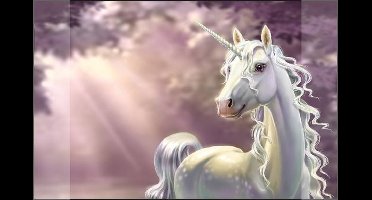 Kangaro bureau onderlegger - 38x58cm - Eenhoorn - antislip - met insteekvakken - K-0014D110