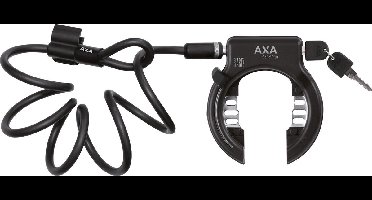 Set bestaande AXA Solid Plus - ART 2 sterren keurmerk - Frameslot – Met Newton plug-in kabel 150 cm – Zwart