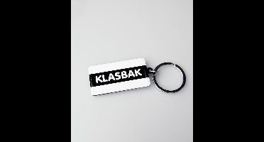 Paper Dreams Sleutelhanger Klasbak 13,5 X 4,5 Cm Staal Zwart/wit