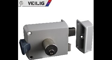 S2 oplegvoordeurslot 50-60 mm verstelbaar rechts SKG** grijs