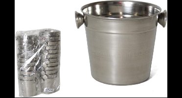 Emmer 10 Cm - Roestvrij Staal 650Ml - Roestvrij Staal 650Ml