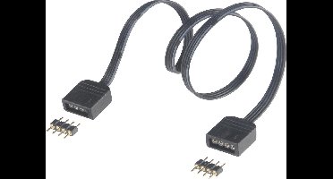 Akasa RGB LED Strip Light Extension with Male or Female interchangeable connectors - 30cm