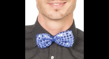 Strik pailletten blauw