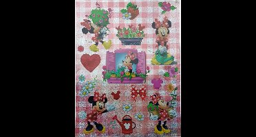 Glitter stickers Minnie Bloemen