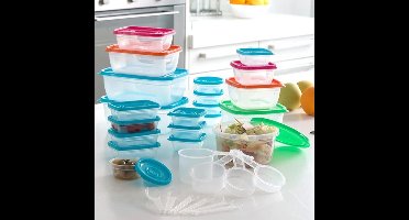 Storage Vershoudbakjes - Afsluitbaar - Multi Color (31 stuks) Lunchbox