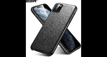 iPhone 11 PRO Hoesje - ESR - Metro Leather - Back Case - Leer - Zwart