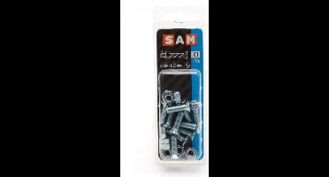 10X SAM Metaalschroef verz.kop + moer 6x20mm C1 816192