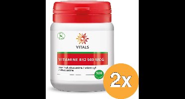 2x Vitals Vitamine B12 500 mcg (100 zuigtabletten)