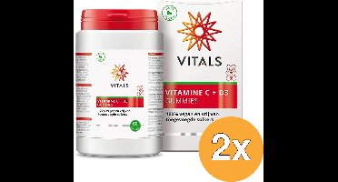 2x Vitals Vitamine C + D3 gummies (60 stuks)