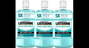 Listerine Cool Mint Mild Mondwater - 3 x 500 ml