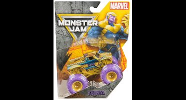 Hot Wheels Monster Jam truck Marvel Thanos - monstertruck 9 cm schaal 1:64