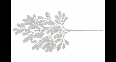 Tak Leaves Glitter Wit 26x2xh60cm Kunsts Tof