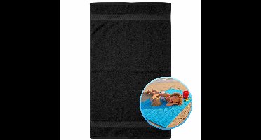 Funnies Kinderstrandlaken 70x140cm Antraciet - Strandlaken Voor Kinderen - 100% Katoen