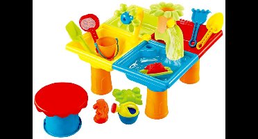 4-in-1 Zand- & Watertafel — Watertafel, Strandspeelgoed, Moddertafel, Strandtafel voor kinderen, Zandtafel — Wateractiviteiten voor buiten, Zomers strandspeelgoed — Geschikt voor jongens en meisjes