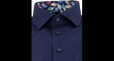 Olymp overhemd donkerblauw katoen