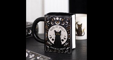 Something Different - Black Cat Magick Book of Spells Book Shaped Mok/beker - Zwart