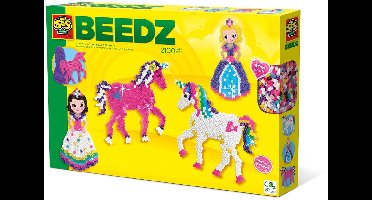 SES Creative - Beedz - Unicorns en Prinsessen - 2100 Strijkkralen met Grondplaten en Strijkvellen - Vanaf 5 Jaar
